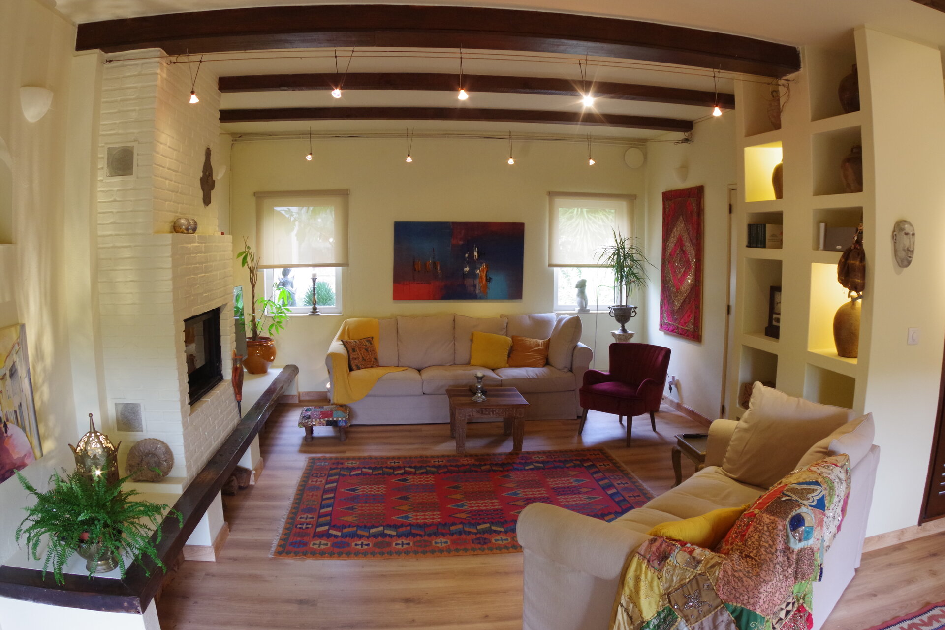 Vardagsrum med Öppen Spis